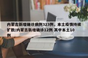 内蒙古新增确诊病例323例，本土疫情持续扩散/内蒙古新增确诊12例 其中本土10例