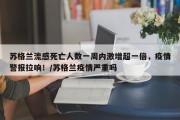 苏格兰流感死亡人数一周内激增超一倍，疫情警报拉响！/苏格兰疫情严重吗