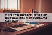 2023年中小企业营收首降！四年来首次负增长背后暗藏这些商机（截止2020年中小企业数量占比）