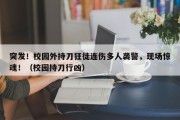 突发！校园外持刀狂徒连伤多人袭警，现场惊魂！（校园持刀行凶）