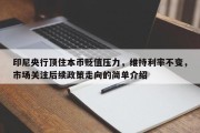 印尼央行顶住本币贬值压力，维持利率不变，市场关注后续政策走向的简单介绍