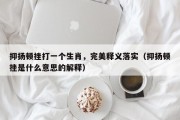 抑扬顿挫打一个生肖，完美释义落实（抑扬顿挫是什么意思的解释）