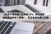 【日本27地外国人比例超10%，移民潮背后隐藏这些惊人真相！，在日本的外国人比例】