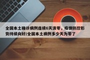 全国本土确诊病例连续6天清零，疫情防控形势持续向好/全国本土病例多少天为零了