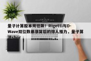 量子计算股本周狂飙！Rigetti与D-Wave双位数暴涨背后的惊人推力，量子算法shor