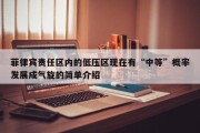 菲律宾责任区内的低压区现在有“中等”概率发展成气旋的简单介绍
