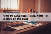 突发！M5高速双向封闭：车辆起火燃烧，现场浓烟滚滚！的简单介绍