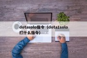 dotasolo指令（dota1solo打什么指令）