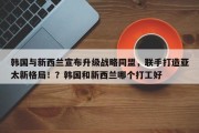 韩国与新西兰宣布升级战略同盟，联手打造亚太新格局！？韩国和新西兰哪个打工好