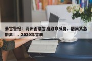 暴雪警报！两州面临雪崩致命威胁，居民紧急撤离！，2020年雪崩