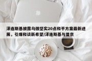 泽连斯基披露乌俄坚实20点和平方案最新进展，引爆和谈新希望/泽连斯基与普京
