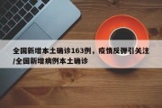 全国新增本土确诊163例，疫情反弹引关注/全国新增病例本土确诊