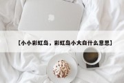 【小小彩虹岛，彩虹岛小大白什么意思】