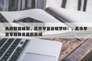 执政联盟破裂，高市早苗首相梦碎！，高市早苗家庭背景最新新闻