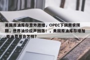 美国原油库存意外激增，OPEC下调需求预期，世界油价应声回落！，美国原油库存增加,原油费用会怎样?
