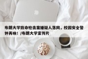 布朗大学致命枪击案嫌疑人落网，校园安全警钟再响！/布朗大学宣传片